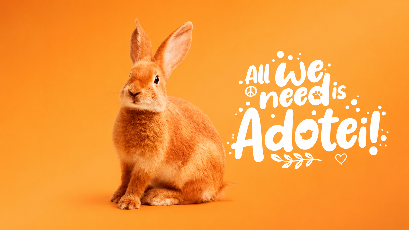 Coelho laranja — All we need is Adotei!